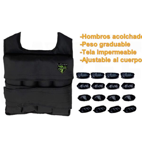 Diapositiva3 Chaleco De Peso Graduable 40 Lbs+ Pesas Tobilleras 5k