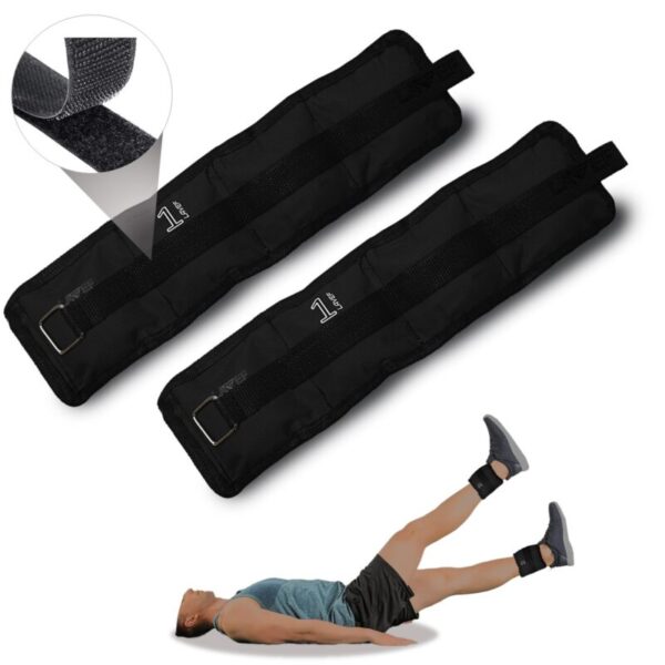 Pesas Tobilleras de 1 kg (Par de 2 lbs) – Color Negro