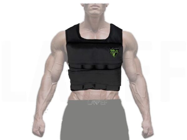 Diapositiva1 Chaleco De Peso Graduable 50 Lbs Crossfit Gym Running Negro