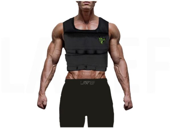 Diapositiva2 Chaleco De Peso Graduable 50 Lbs Crossfit Gym Running Negro