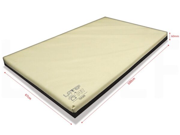 Cama Colchoneta Para Mascota Lavef 100x67cm Impermeable Cama Perro Color Crema