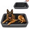 1 cama para mascota con borde - antifluido y antirasguños LAVEF