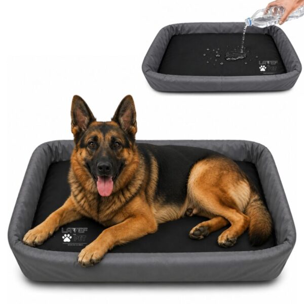1 cama para mascota con borde - antifluido y antirasguños LAVEF