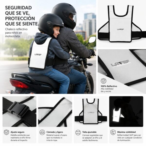 4 chaleco de seguridad para niños en moto LAVEF