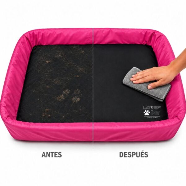 6 cama para mascota con borde - antifluido y antirasguños LAVEF